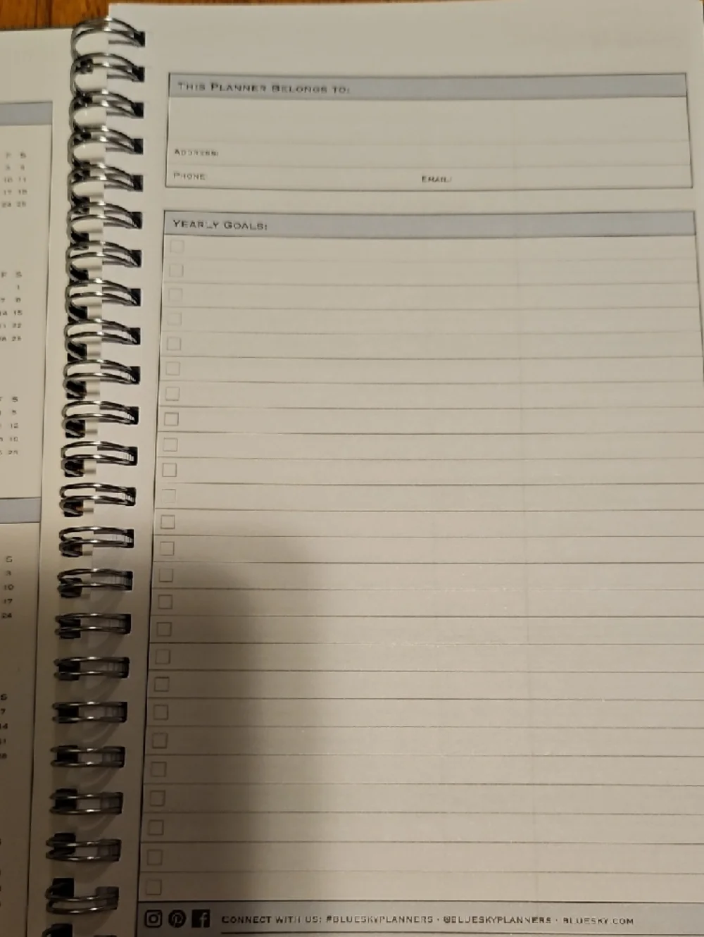 Blue Sky Spiral-Bound 2026 Planner in Black